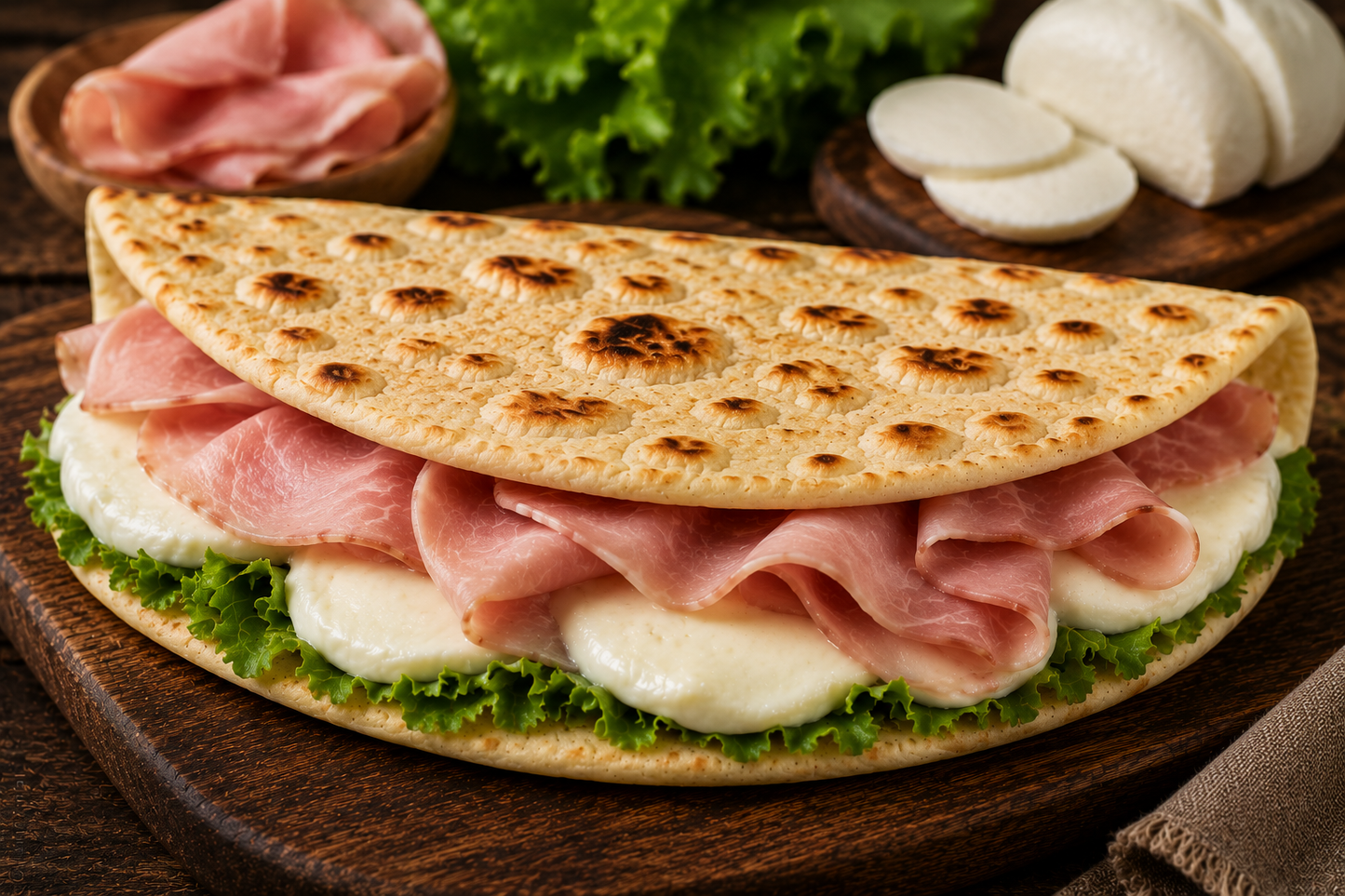 Focaccia Cotto & Mozzarella
