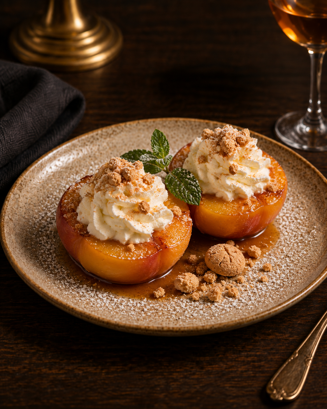 Pesche Ripiene con Panna