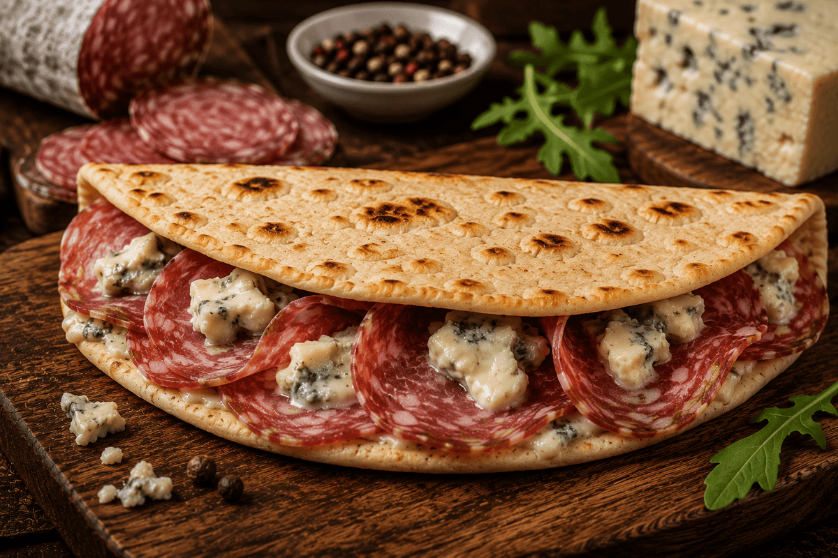 Focaccia Gorgo & Salame - EAST AND WEST