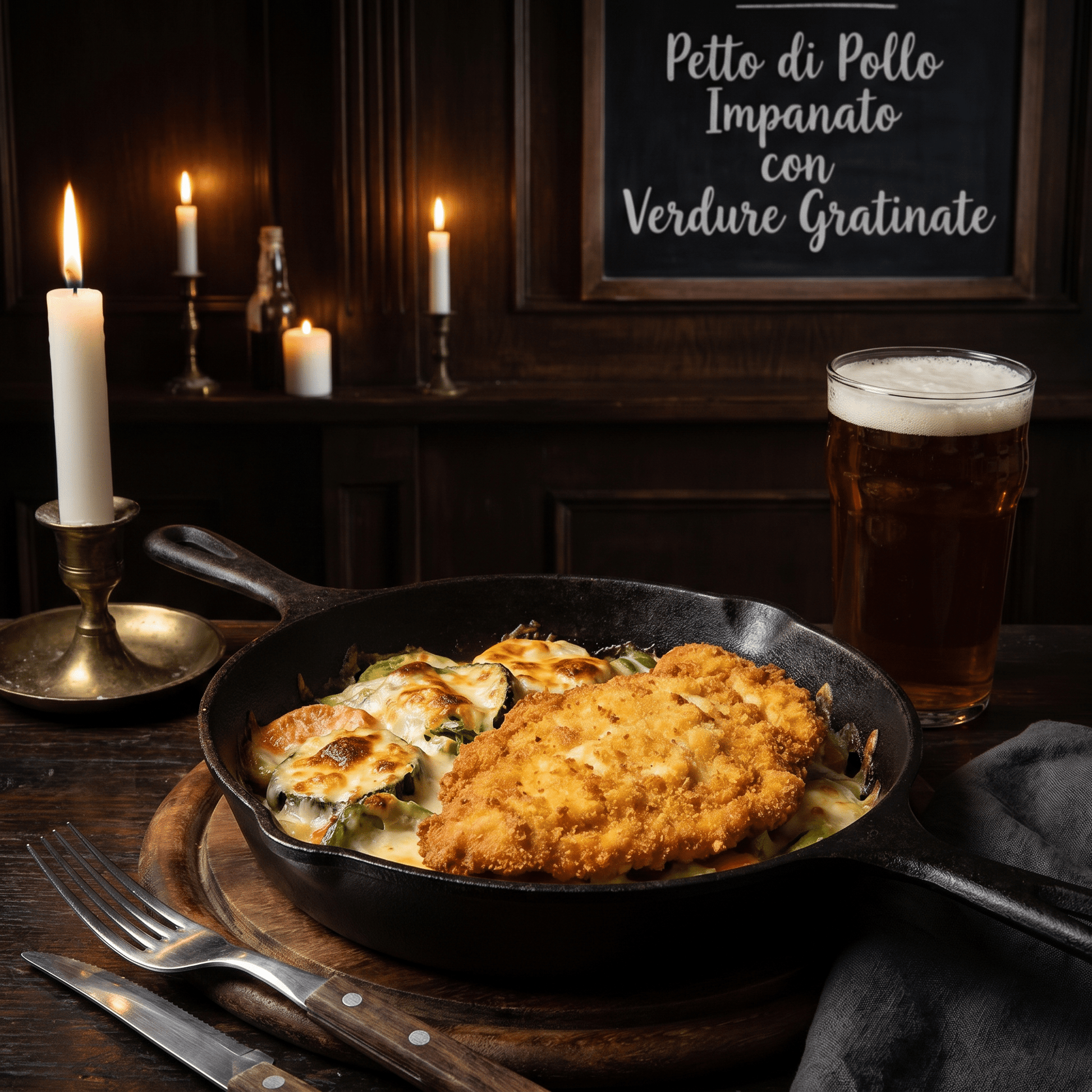 Petto di Pollo Impanato con Verdure Gratinate - EAST AND WEST
