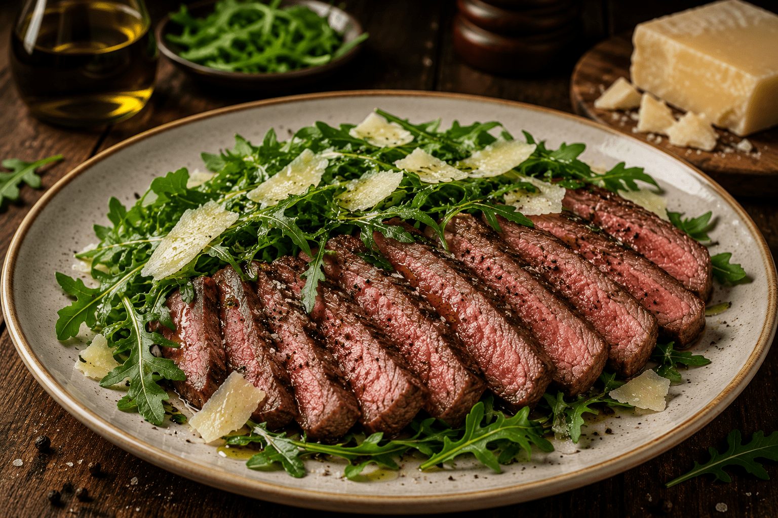 Tagliata con Rucola e Grana - EAST AND WEST